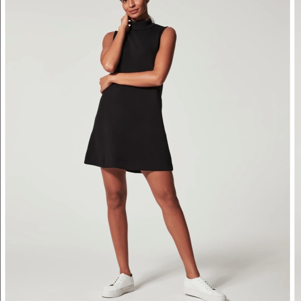 NEW SPANX AirEssentials Mock Neck Dress black